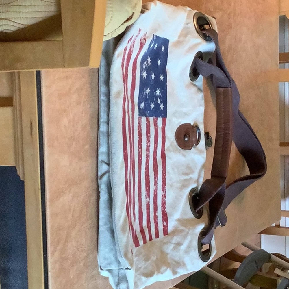 Tan Tote Bag with Rustic Design